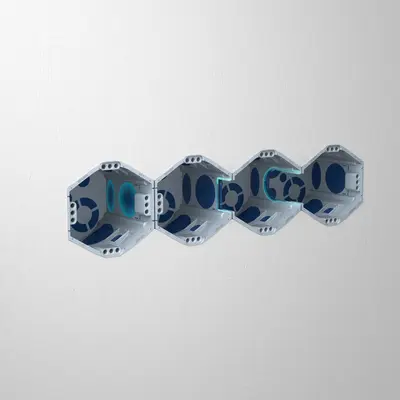 Schalterdose Luftdicht ECON FIX mit Schnellfixierung ohne Gibs Tiefe 45mm - 25er Pack