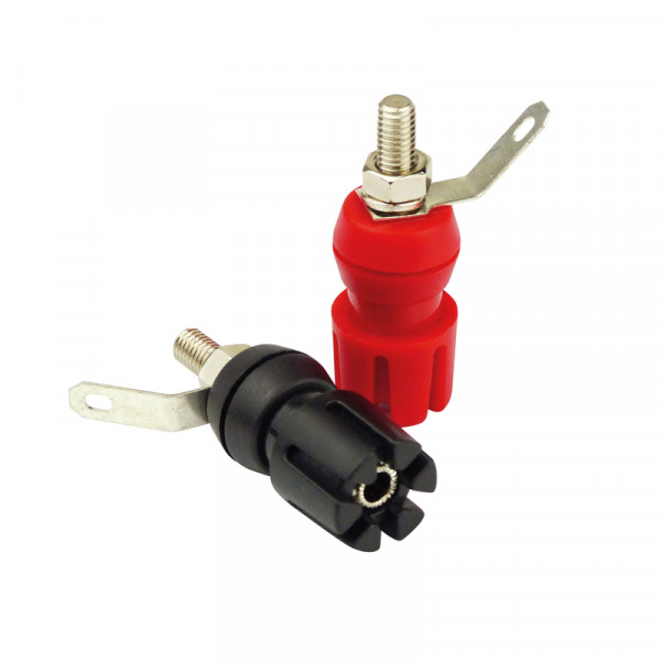 30A_Polklemme_85-776-00260 Polklemmen 4mm Bananenbuchsen Rot Schwarz -- PAAR ---