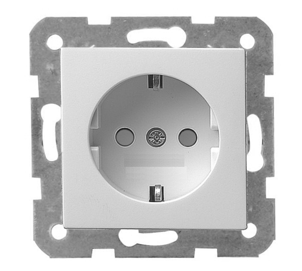 UP_Steckdose_VIKO_40-200-01120 Steckdose UP mit Innenblende 50x50mm RW Reinweiss mit Kinderschutz