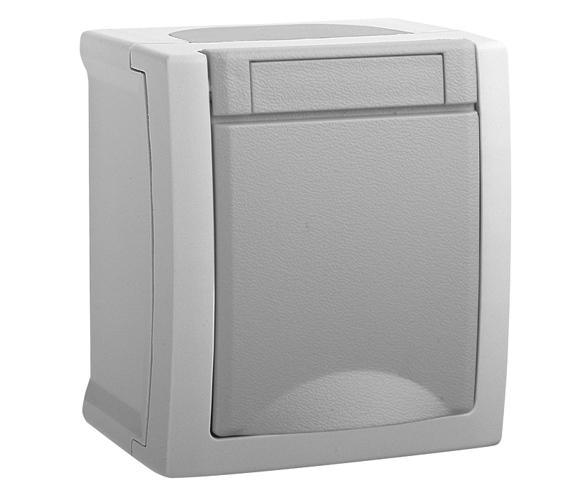 39-867-01100_IP54_Steckdose_Aufputz_B01 Aufputzsteckdose IP54 AP Aufputz Schutzkontaktdose mit Klappdeckel