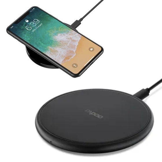 93-806-00510_Induktives_Ladegeraet_B05 Induktives Ladegerät für Smartphones Tablets bis 10W Leistung mit USB-Port