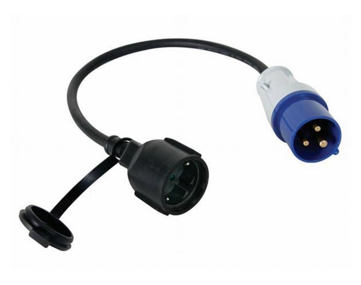 CEE-adapter-Schuko-39-868-00720 CEE Adapter 0,4m CEE Stecker auf Schutzkontaktkupplung 230V 16A