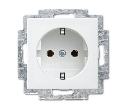 BJ-Steckdose-39-849-01801 Steckdose UP Balance SI Weiss glänzend ohne Aussrenrahmen