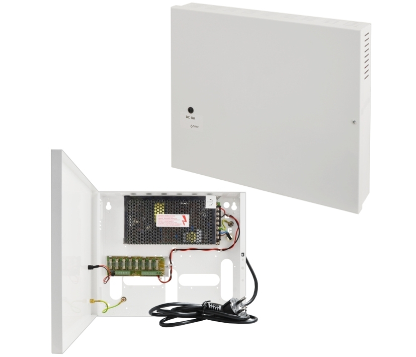 12V_Netzteil_im_Wandgehaeues_93-808-05080 12V Netzteil 12V  8A 100W im Wandgehäuse 8x 12V Kameranetzteil Alarmtechnik