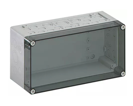 300x150mm_Verteilerkasten_mit_Deckel_52-625-01960 Installation Verteiler 300x150x132mm Verteilerkasten AKL mit Klarsichtdeckel und Stopfen
