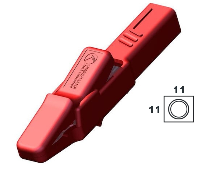 Krokodilklemme AK2R Kroko ROT kräftige Ausführung 81x11x11mm