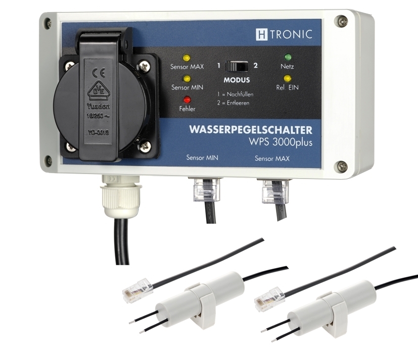 Wasserpegelschalter_differenzschalter_11-690-05060 Wasserpegelschalter Füllstands-Differenzschalter  Pumpen Steuerung  230V mit Relais WPS3000-Plus