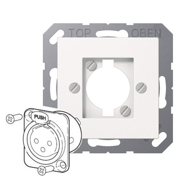 85-771-03310 Dose für D-Type Einsätze Trägerrahmen mit Blende Jung AS-Serie