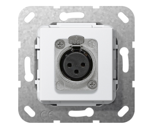 XLR-Dose_UP_85-771-03400 Dose für D-Type Einsätze Trägerrahmen mit Innen Blende