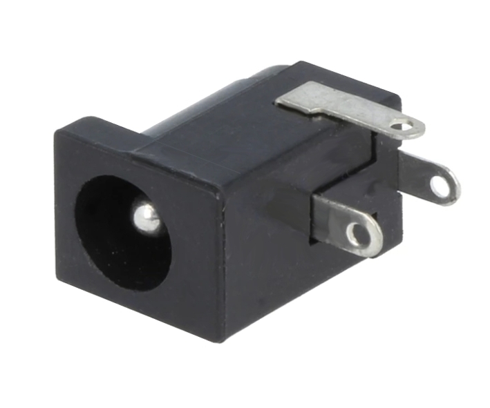 93-862-00520_55x25_Buchse_2022 5,5x2,5mm Hohlstecker Buchse Netzteilbuchse für Platine Kunststoff