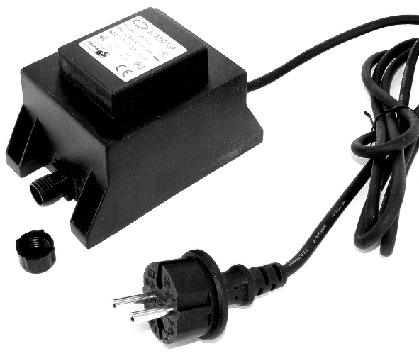 Prasa-AEO10512-DE1015-12-ABT105-12VAC-105VA-93-808-01456-2017-Mai-OK Trafo 12Vac 105VA Wetterfest 230V Rundbuchse