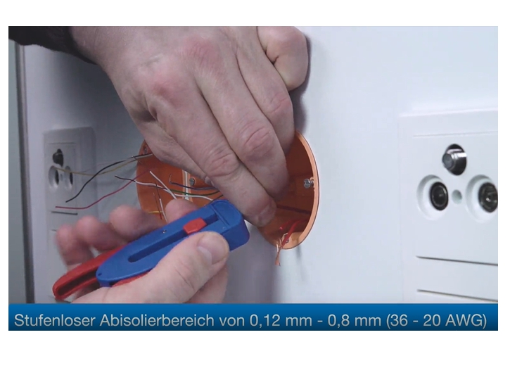 Abisolierzangen für Drähte und Litzenkabel 0,12 - 0,8mm Abisoliermesser Entmanteler