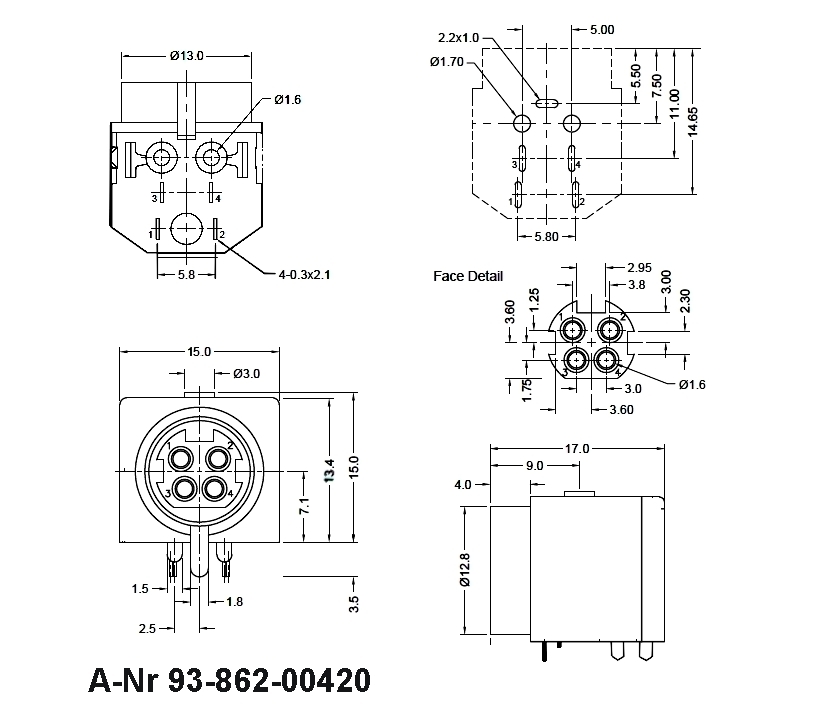 93-862-00420_4pol_SnapIn_Buchse_Zeichnung