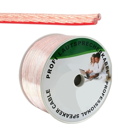 42-773-00012 100m Lautsprecherkabel 2x 2,5qmm Transparent CCA Litze