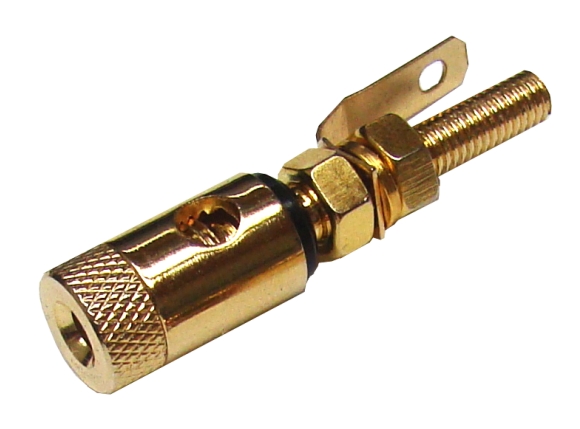 167bbe438f339c30a4e86867954f5c41 Polklemme vergoldet Schwarz mit langem Gewinde