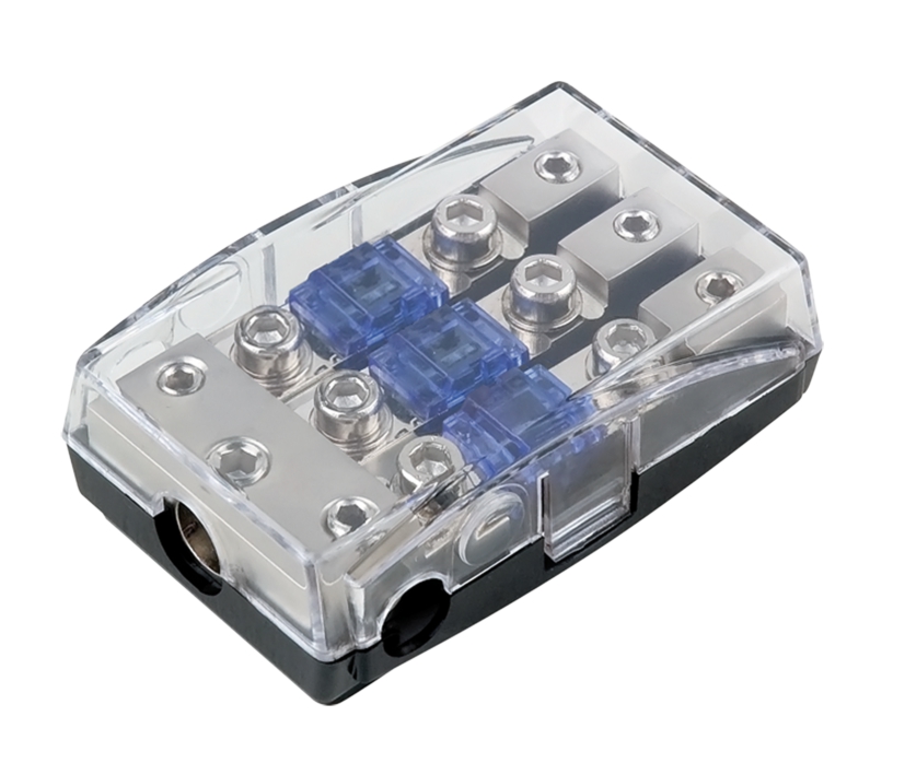 Mini-ANL 3-fach Sicherungshalter Einsatz 20A bis 175A Peak 450A Hochstrom tauglich