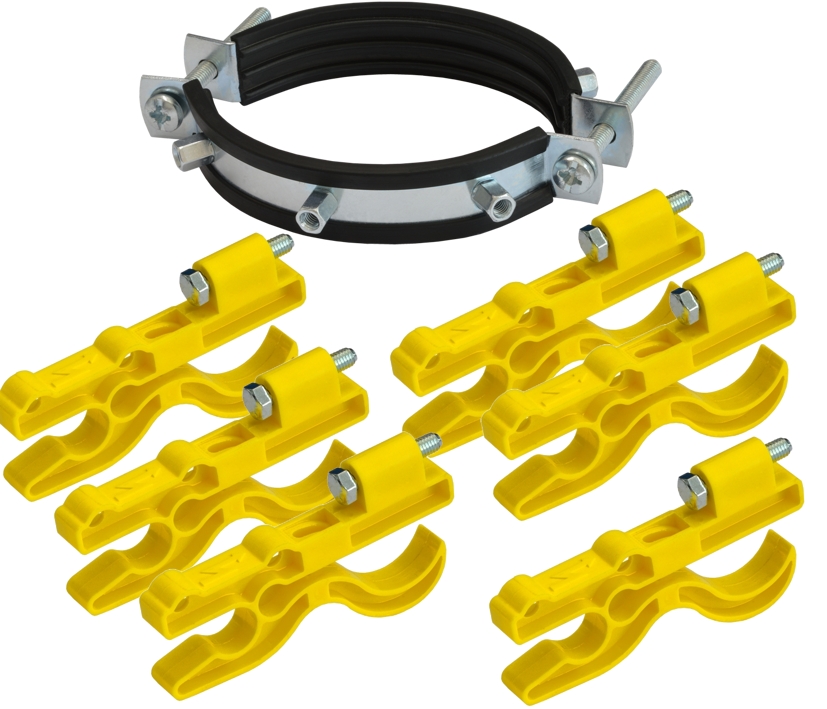 Dachklammern_92-477-06320 Zubehör für Elektrozaungeräte 1x Rohrschelle plus 6x Dachklammer
