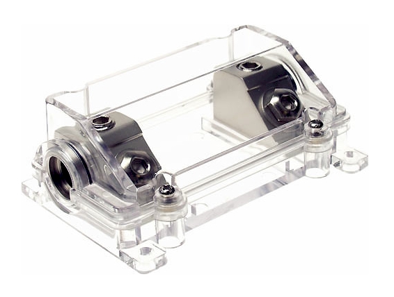 39-400-00140-c-quence-30380004S Sicherungshalter für ANL Sicherungen Silberfarben 30-300A Peak 600A ANÖ + STS Hochstrom tauglich