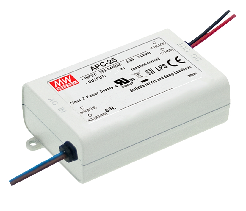 LED Treiber 1050mA Konstantstrom bis 24W Eingang 230VAC APC25-Serie