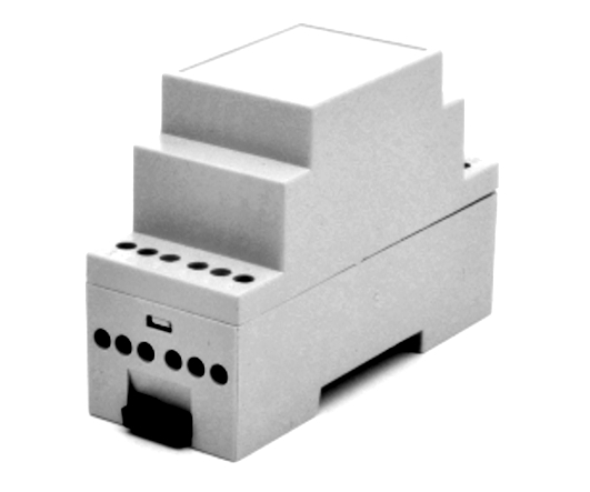 Hutschienengehaeuse-2TE-52-625-02220-ZG00 Hutschiene Gehäuse 2TE Modulgehäuse DIN Rail Gehäuse TS35