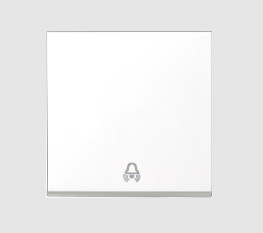 99-300-02840_wippe_VIKO_92522006 1-fach Wippe Blende 50x50mm mit KLINGEL-SYMBOL Reinweiss Meridian