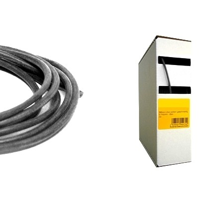 42-686-02120-1 25m Silikonkabel 1,5qmm Schwarz Temperaturfest bis 180 Grad