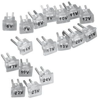 93-862-04630_2015_01 Ersatzstecker Netzteilstecker Acrylstecker mit Spannungsangabe