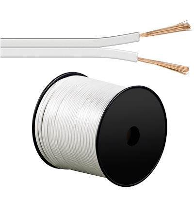 42-773-00570 100m Lautsprecherkabel 2x 0,75qmm Weiss CCA Litze