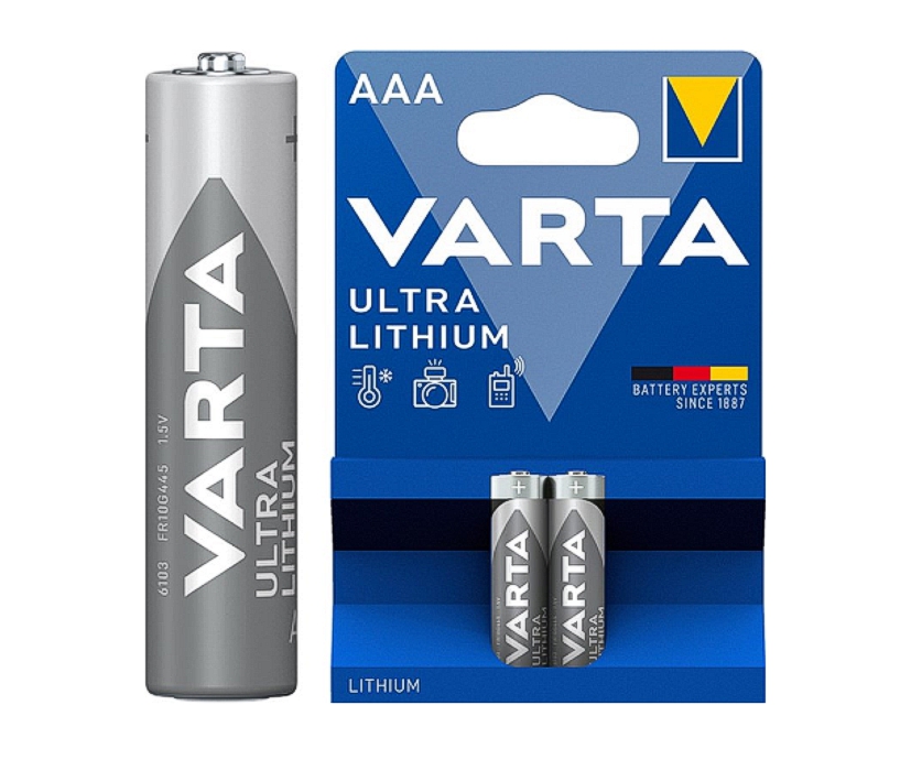 AAA Micro Batterie Lithium LR03 1,5V 1100mAh     2-Stück Packung
