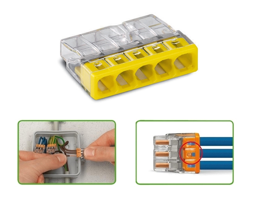 Wago_Steckklemme_2273-205_45-822-01550 WAGO Klemme 5-Leiter Steckklemme 100er-Pack