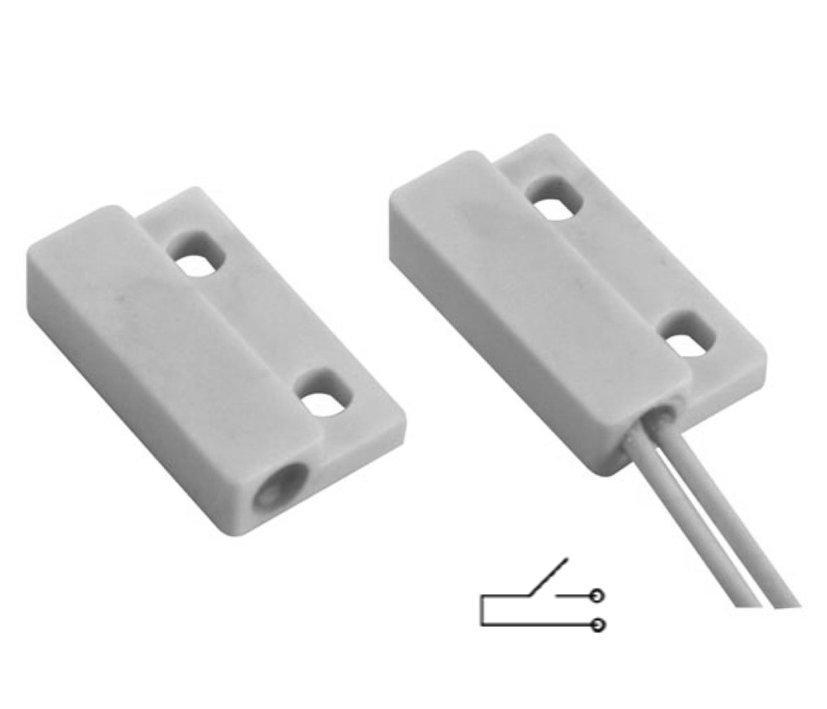 Magnetkontakt Reedkontakt Reedschalter Weiss 23x14mm NO im Auslieferzustand
