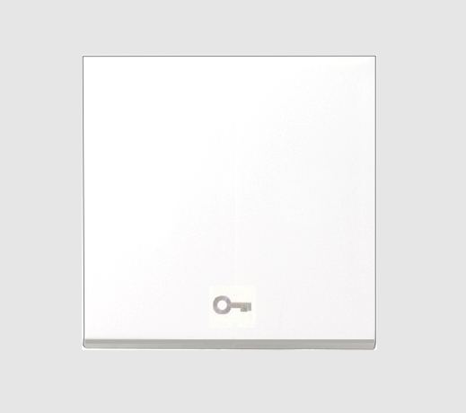 99-300-02850_wippe_VIKO_92522005 1-fach Wippe Blende 50x50mm mit TÜRÖFFNER-SYMBOL Reinweiss Meridian