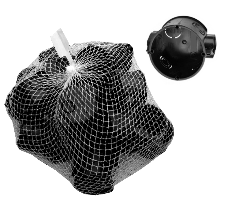 60mm_Schalterdosen_fuer_Steckdosen_42-705-00150 Schalterdose Gerätedose 60x41mm  25-Stück Packung