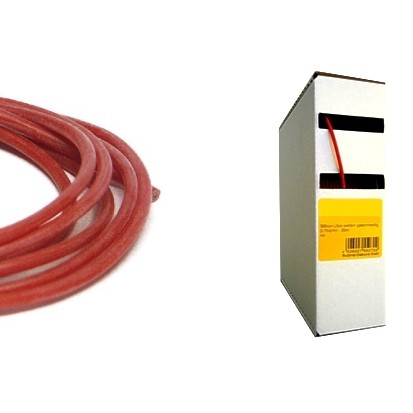 42-686-00062_Siliconkabel 25m Silikonkabel 4qmm Rot Temperaturfest bis 180 Grad