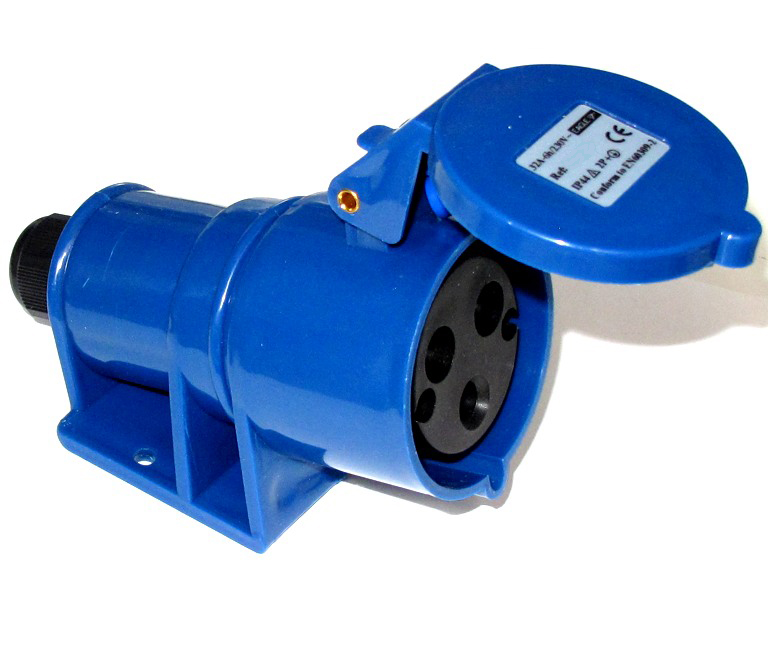 32A_Steckdose_Blau_Caravan_39-868-00150_B02 Caravan 32A Steckdose 32A 230V Blau AP Wandsteckdose