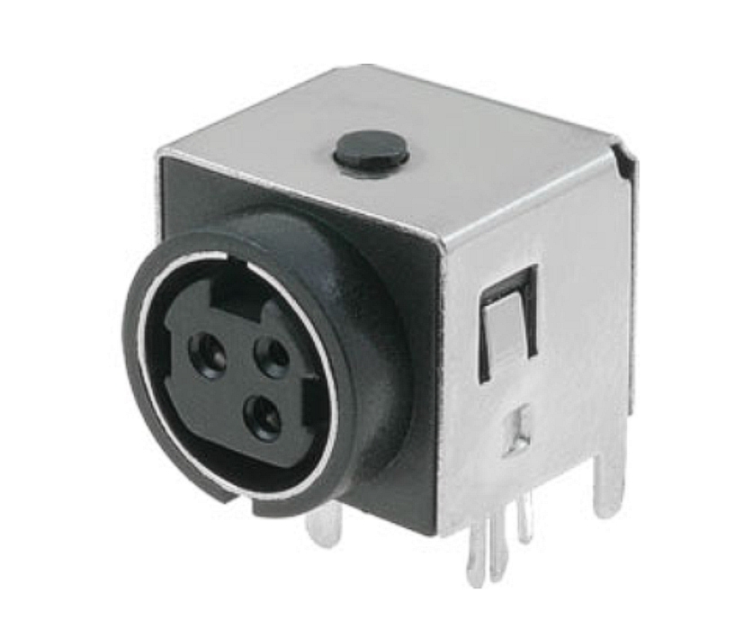 93-862-00430_3pol_SnapIn_Buchse_2022 3pol Netzteilbuchse Netzgerätebuchse zu SnapIn Stecker DM10mm