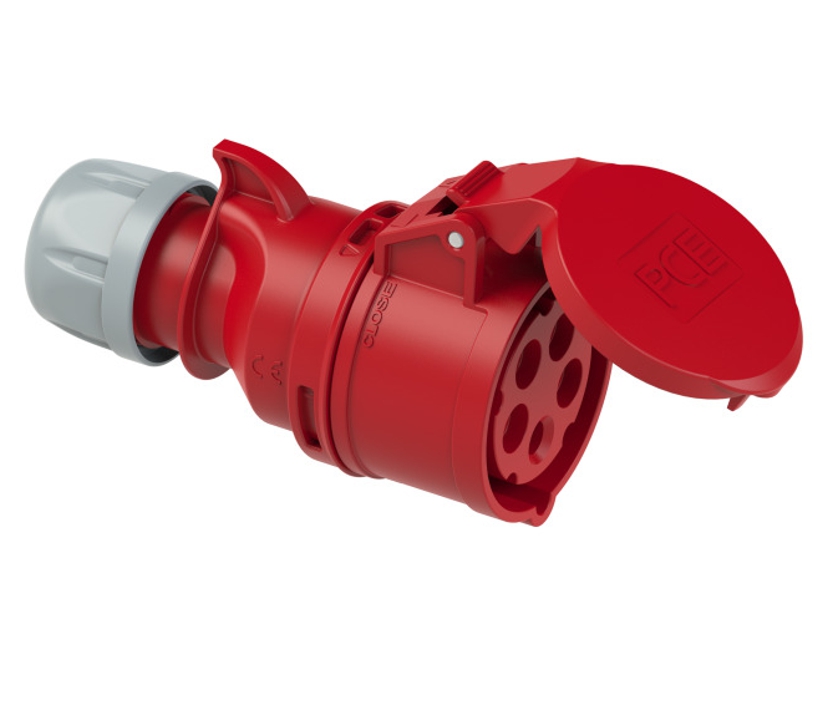 16A Starkstromkupplung CEE-Kupplung ROT 5x 16A IP44 IP54 IK10 16A Starkstromkupplung CEE-Kupplung ROT 5x 16A IP44 IP54 IK10