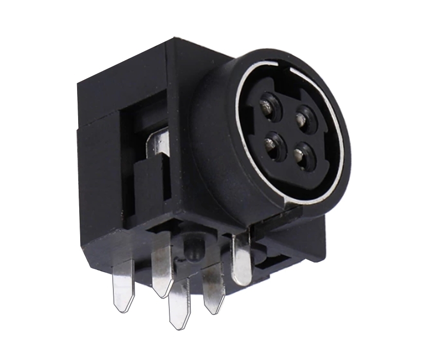 4pol_Snapin_buchse_ungeschirmt_93-862-00420_bild02 4pol Netzteilbuchse Netzgerätebuchse zu SnapIn Stecker DM10mm