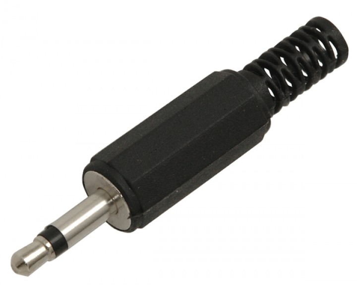 39-859-00006-GHP-P110 3,5mm Klinkenstecker Mono Kunststoff mit Knickschutz