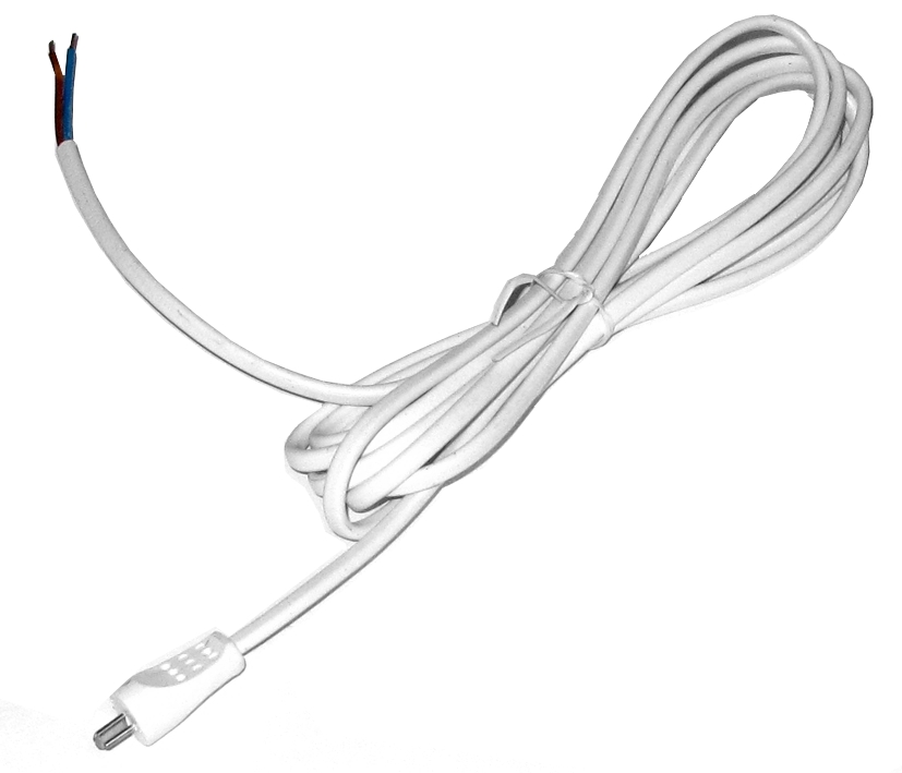 Trafokabel_Weiss_Strich-Punkt-Stecker_85-771-00085 3m Trafokabel mit Strich-Punkt Stecker in Weiss