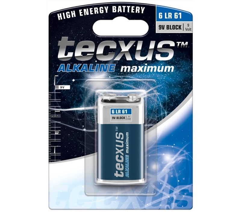 9V Batterie Blue Alkaline 6LR61 9Volt Blockbatterie 9V Batterie Blue Alkaline 6LR61 9Volt Blockbatterie