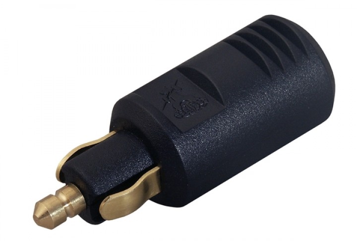 kfz-stecker-din-4165-39-923-00170 KFZ Stecker 12mm Normstecker für 12-24V max 8A Lötkontakte