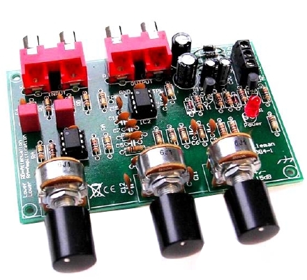 Bausatz Vorverstärker Stereo mit 3 Potis Klangregler
