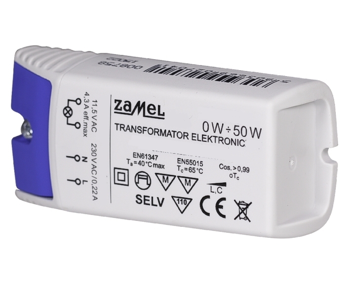 50W Halogentrafo 230V auf 12VAC 0-50VA keine Mindeslast und dimmbar LEDs bis 45W