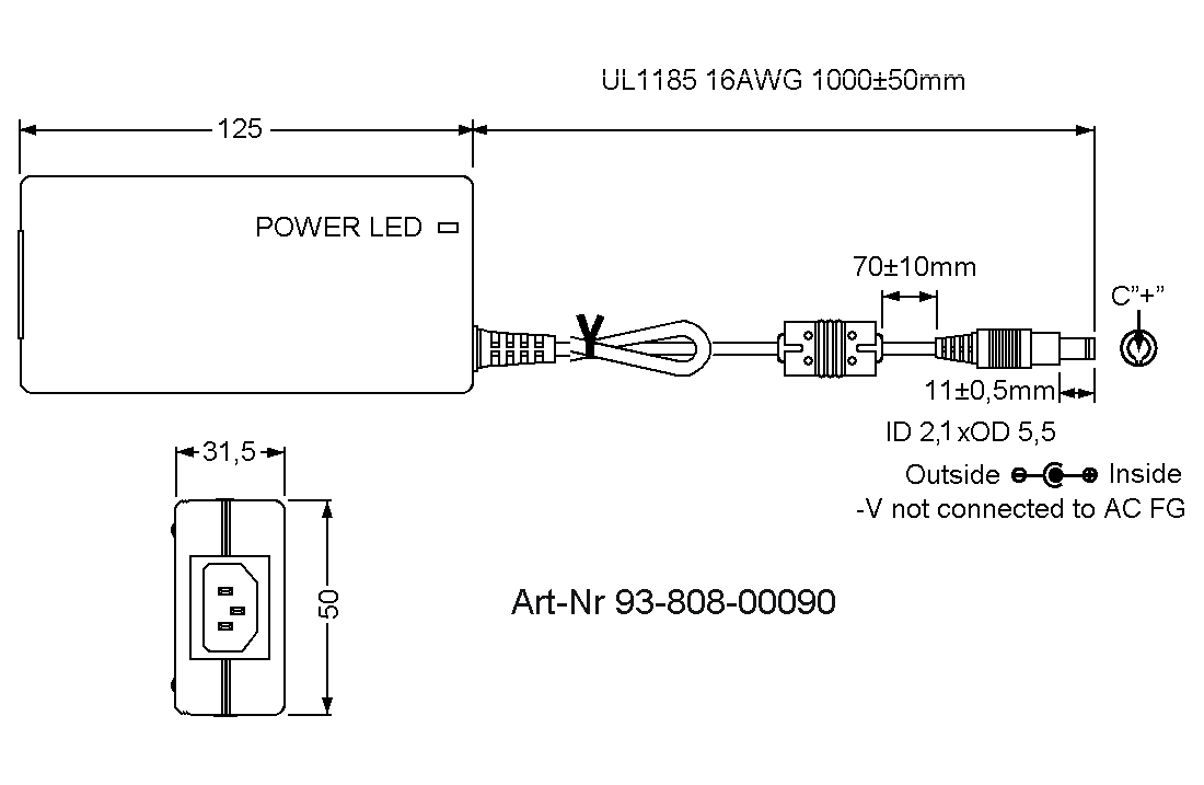 93-808-00090_5V_Netzteil_Zeichnung