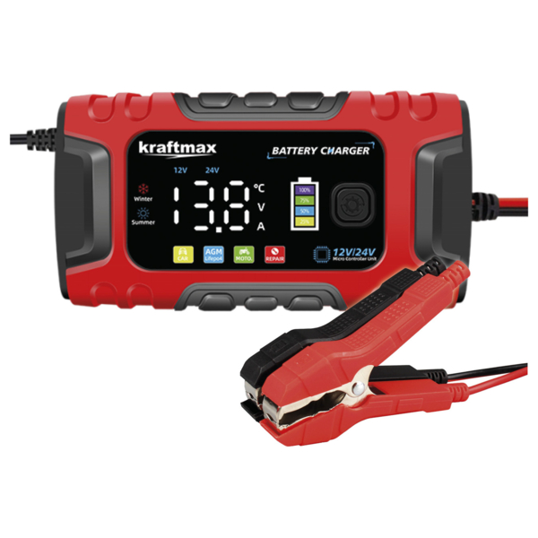 12V 24V Ladegerät für Bleiakku oder Lithiumakku von 10Ah bis 250Ah PKW Wohnmobil LKW Bus Transporter Motorrad Quad