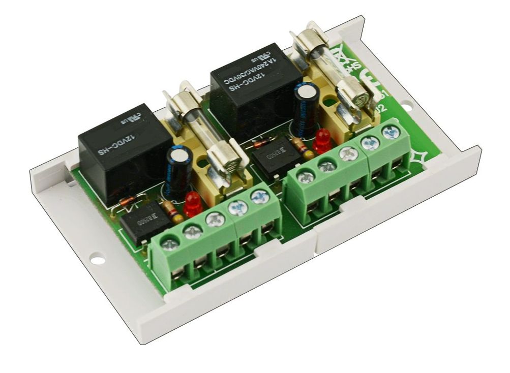 12V_ACDC_Relaisplatine_92-477-02512_N Modul 12V Relaisplatine 2-Kanal 12V-ACDC Relaiskarte mit Sicherung