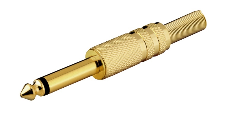 63_Klinkenstecker_vergoldet_39-859-00047 6,3mm Klinkenstecker Mono vergoldet