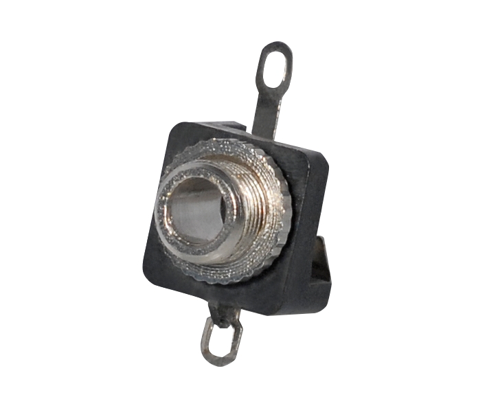 39-859-00010_35mm_Klinkenbuchse 3,5mm Klinkenbuchse Mono gekapselt Kunststoff mit Mutter