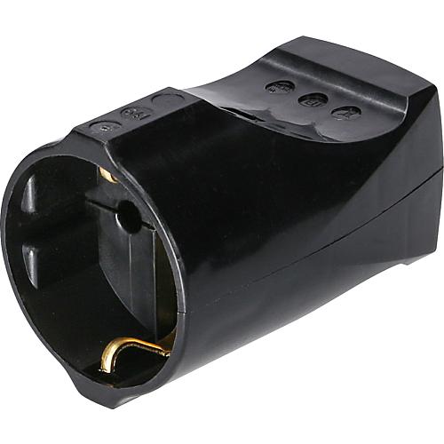 Schutzkontaktkupplung_Schwarz_16A_39-867-00040 Schutzkontaktkupplung Schwarz 16A 250VAC